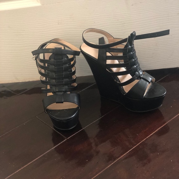 Charlotte Russe black wedges - Picture 1 of 3
